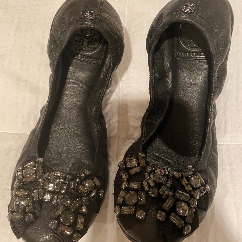 Black Tory Burch Flats
